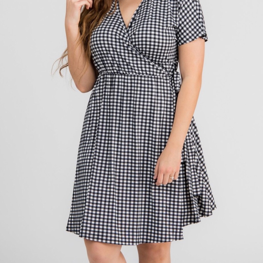 Gingham Wrap Dress Agnes&Dora